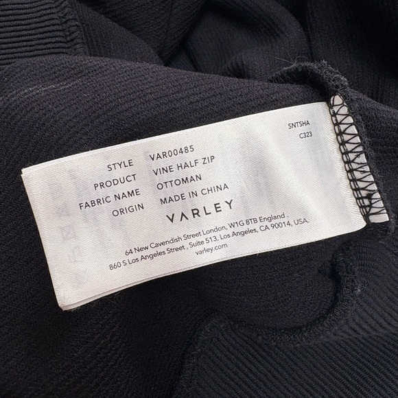 Varley Vine Ottoman Half Zip Pullover | M | Black - Picture 6 of 11
